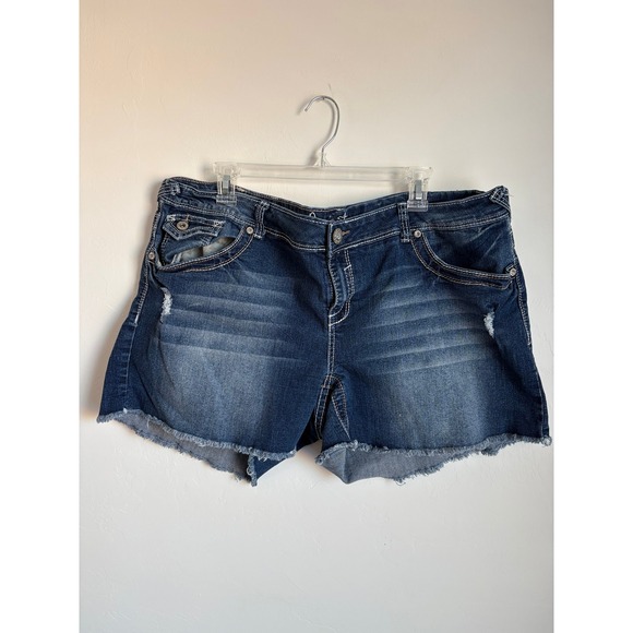 Amethyst Pants - Vintage Y2K Amethyst Sammie Embroidered Denim Jean Shorts Festival Western Rodeo